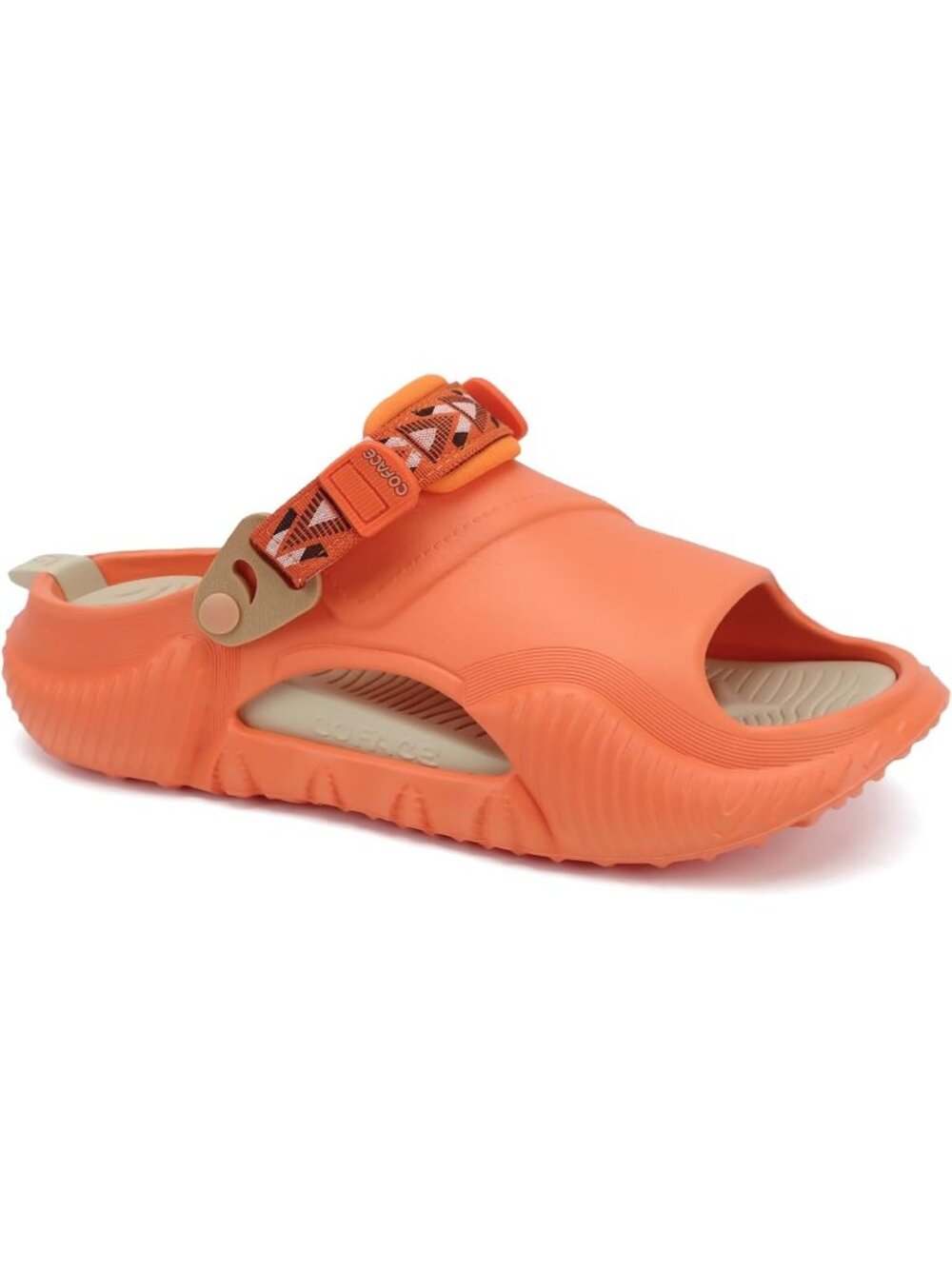 Men's Orange Tan Orthopaedic Mules Recovery Sandals Summer Fascistic Casual